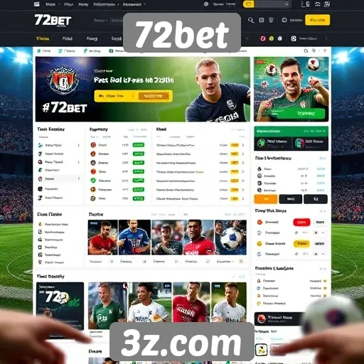 Interface e usabilidade do site 72bet em foco